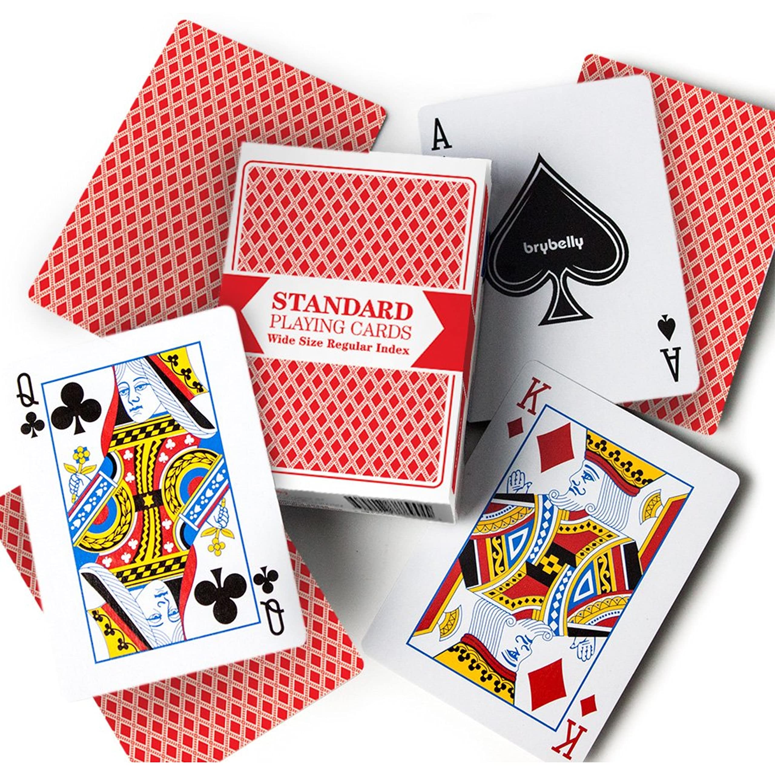 REGULAR PLAYING CARD 赤黒 Amazon.com: Brybelly Red Deck, Wide Size, Regular Index, Plastic